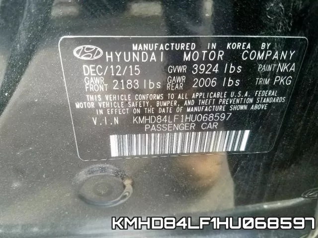KMHD84LF1HU068597 фото 2