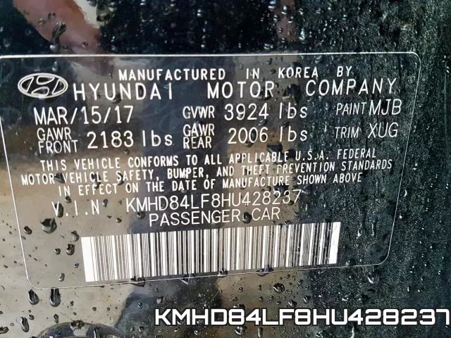 KMHD84LF8HU428237 фото 2