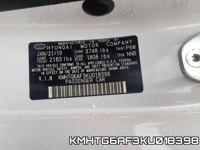 KMHTG6AF3KU018398 фото 2