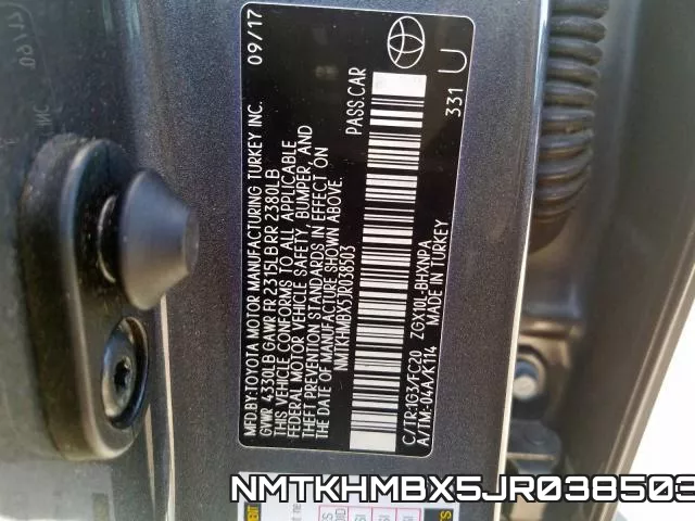NMTKHMBX5JR038503 фото 2