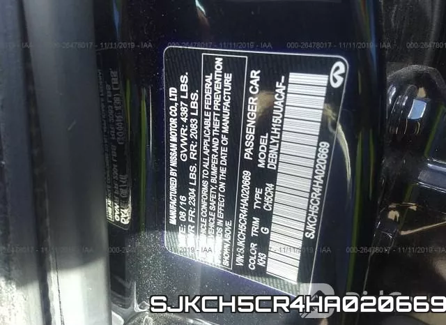 SJKCH5CR4HA020669 фото 10