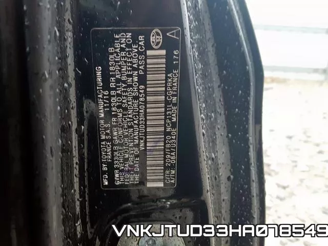 VNKJTUD33HA078549 фото 2