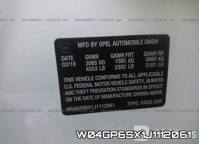 W04GP6SX1J1112061 фото 9