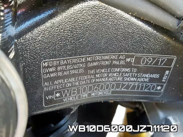 WB10D6000JZ711120 фото 2