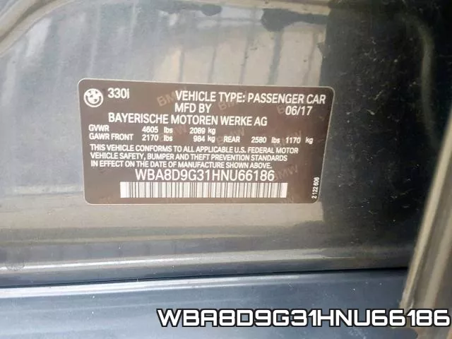 WBA8D9G31HNU66186 фото 2