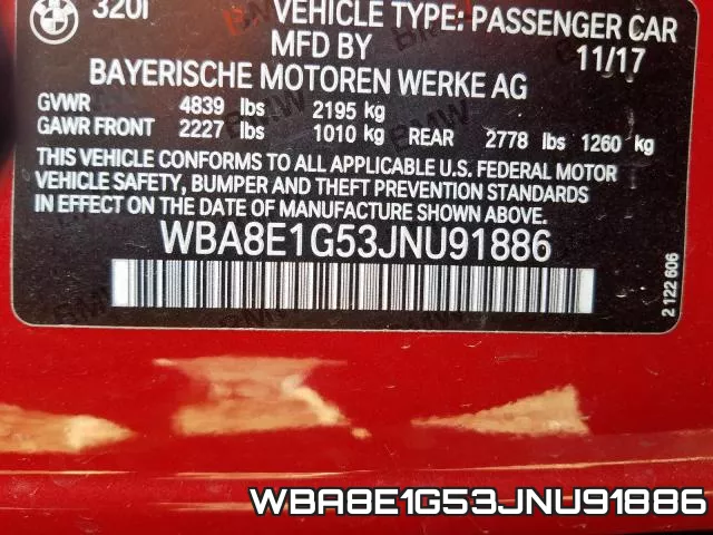 WBA8E1G53JNU91886 фото 2