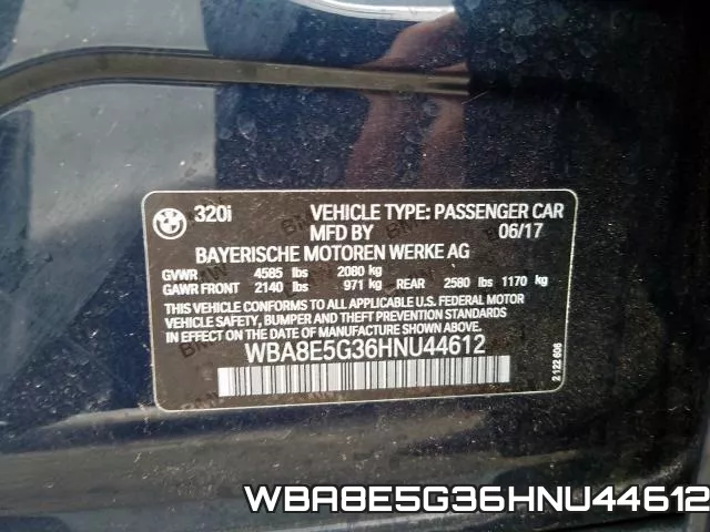 WBA8E5G36HNU44612 фото 2