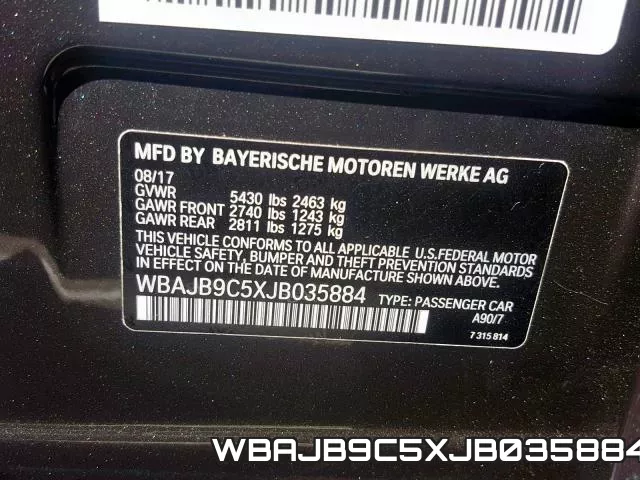 WBAJB9C5XJB035884 фото 2