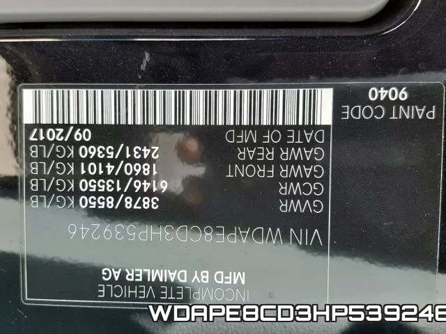 WDAPE8CD3HP539246 фото 2