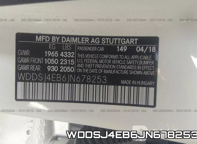WDDSJ4EB6JN678253 фото 8