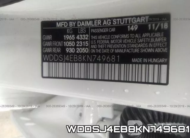WDDSJ4EB8KN749681 фото 10