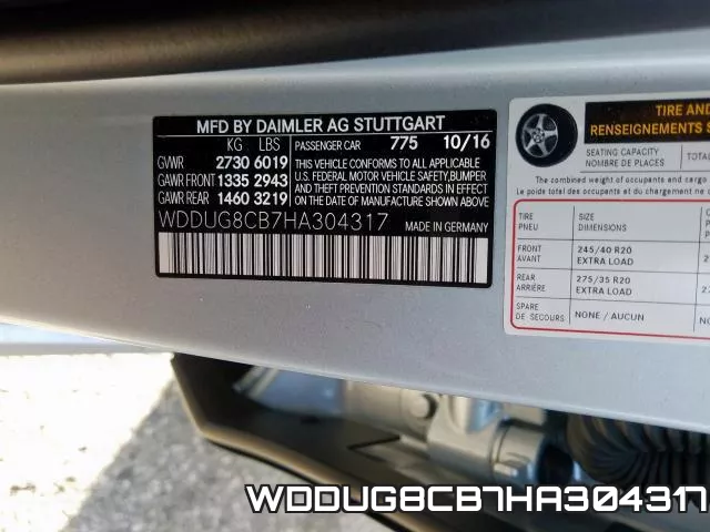 WDDUG8CB7HA304317 фото 2
