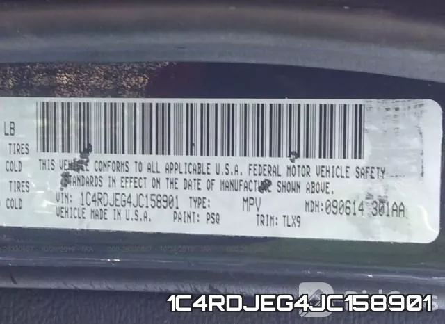 1C4RDJEG4JC158901 фото 9