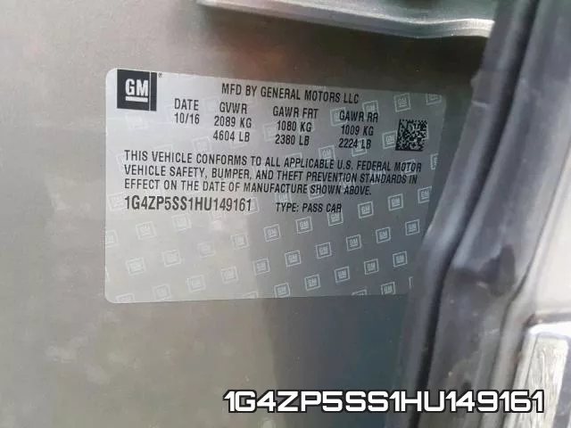 1G4ZP5SS1HU149161 фото 2