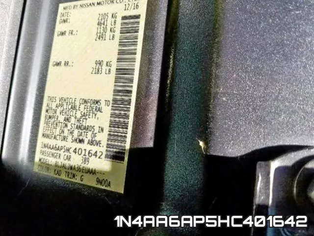1N4AA6AP5HC401642 фото 2