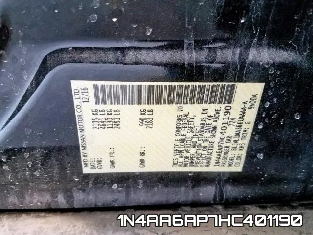 1N4AA6AP7HC401190 фото 2