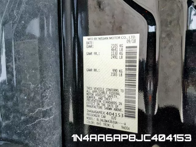 1N4AA6AP8JC404153 фото 2