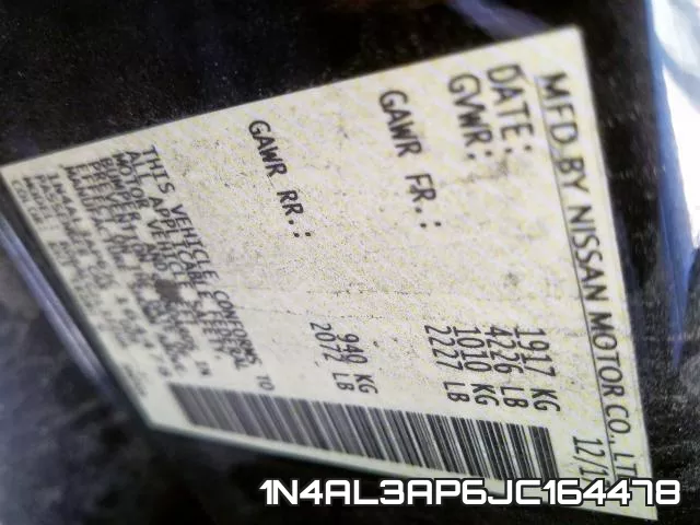 1N4AL3AP6JC164478 фото 2