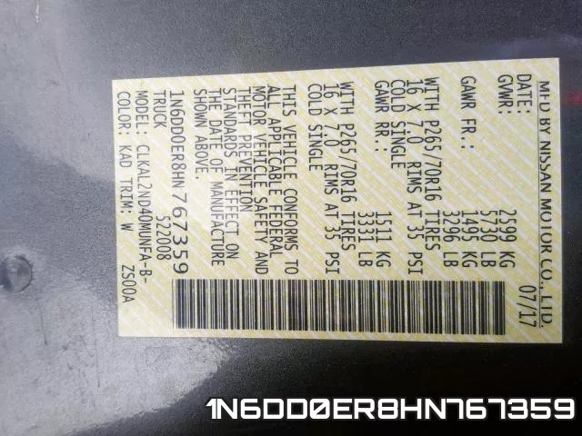 1N6DD0ER8HN767359 фото 2