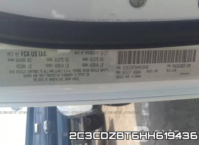 2C3CDZBT6HH619436 фото 9