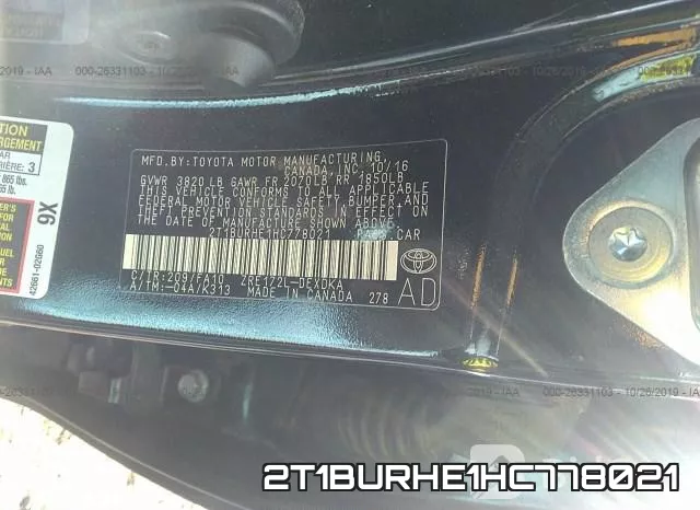 2T1BURHE1HC778021 фото 7