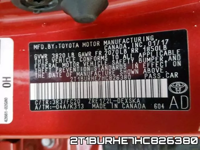 2T1BURHE7HC826380 фото 2