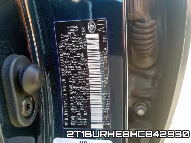 2T1BURHE8HC842930 фото 2