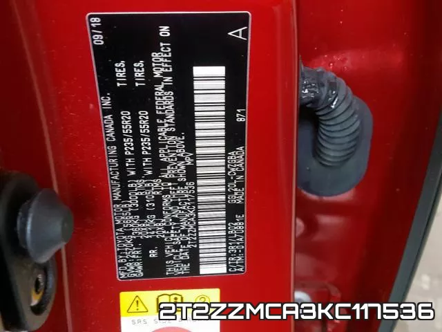 2T2ZZMCA3KC117536 фото 2