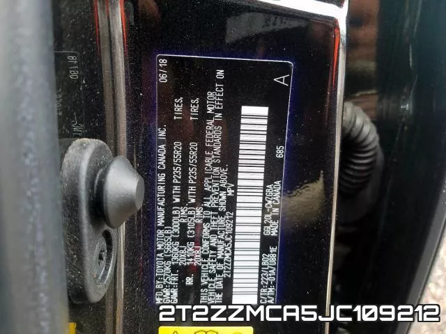 2T2ZZMCA5JC109212 фото 2