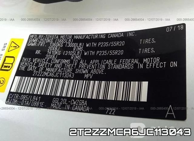 2T2ZZMCA6JC113043 фото 9