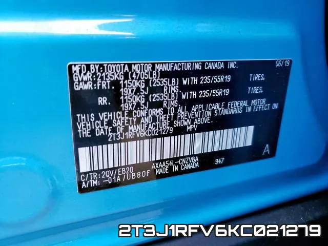 2T3J1RFV6KC021279 фото 2