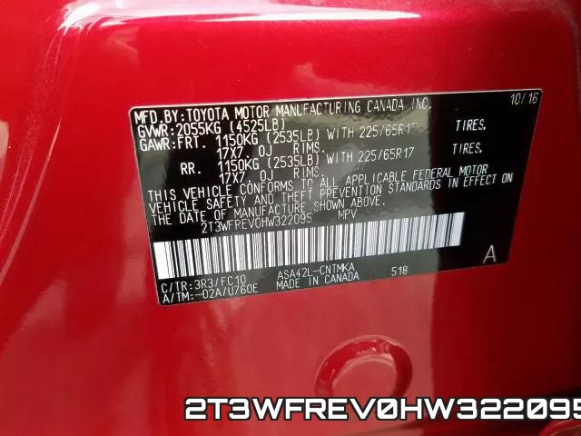 2T3WFREV0HW322095 фото 2