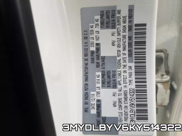 3MYDLBYV6KY514322 фото 2
