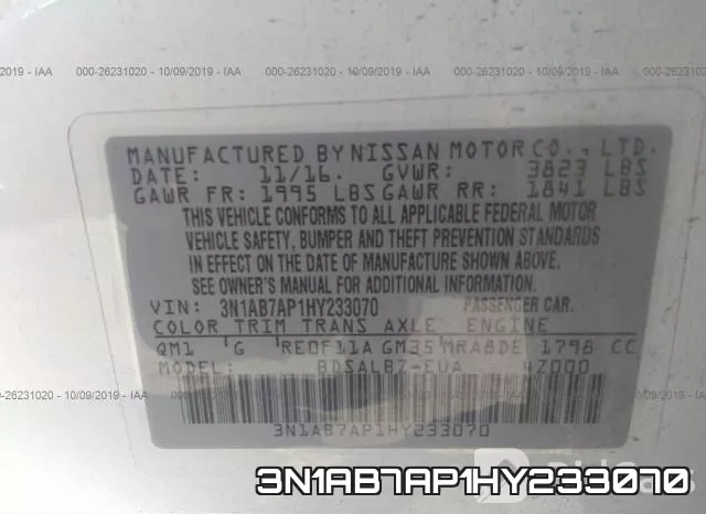 3N1AB7AP1HY233070 фото 10