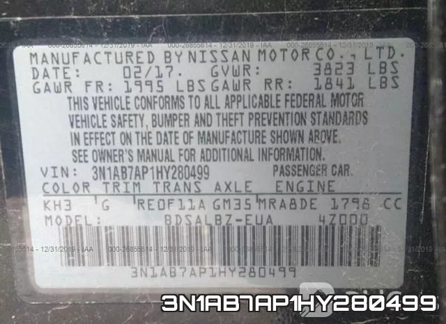 3N1AB7AP1HY280499 фото 9