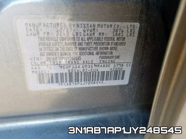 3N1AB7AP1JY248545 фото 2