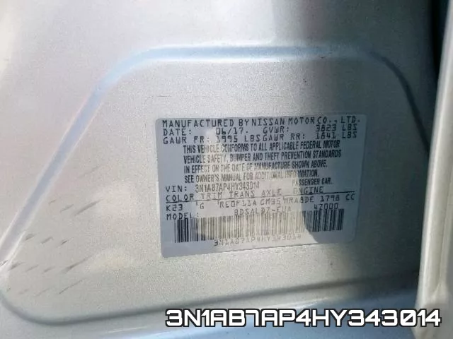 3N1AB7AP4HY343014 фото 2