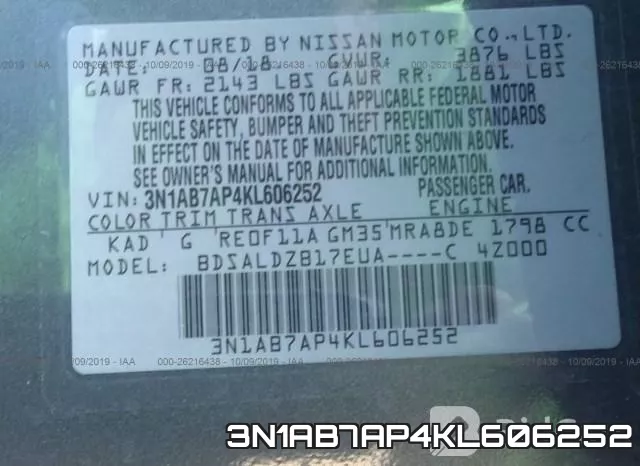3N1AB7AP4KL606252 фото 9