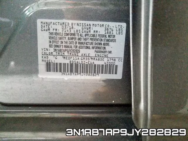 3N1AB7AP9JY282829 фото 2