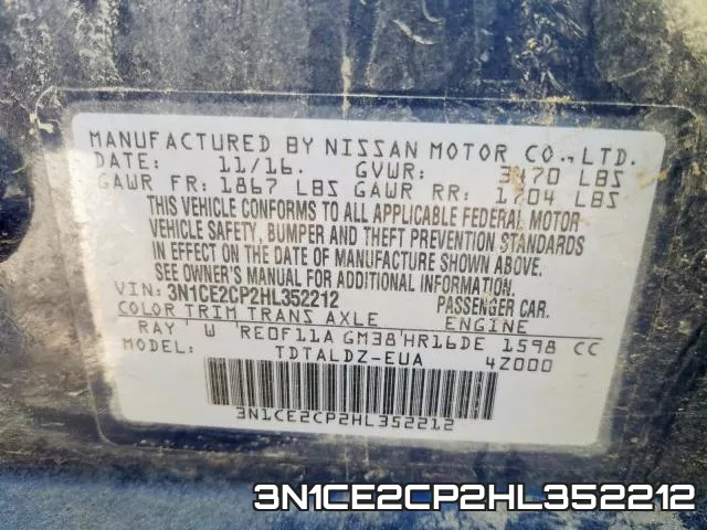 3N1CE2CP2HL352212 фото 2