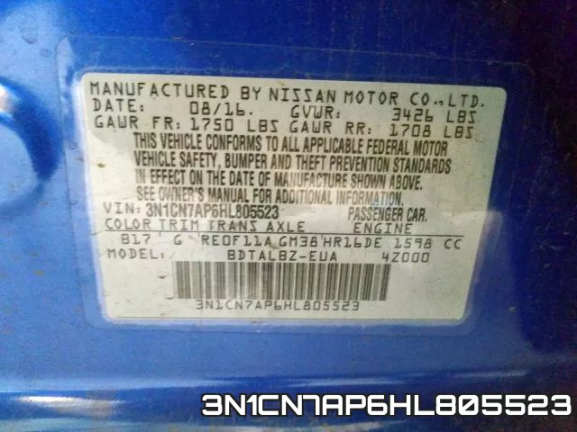 3N1CN7AP6HL805523 фото 2