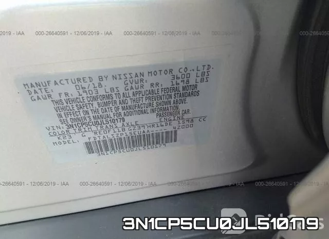 3N1CP5CU0JL510179 фото 8