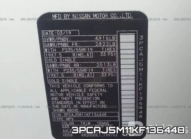 3PCAJ5M11KF136448 фото 9