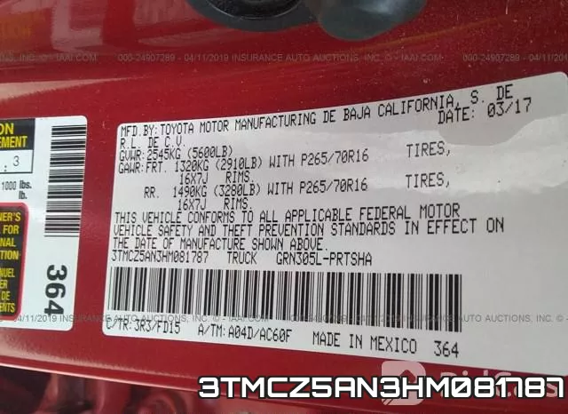 3TMCZ5AN3HM081787 фото 9