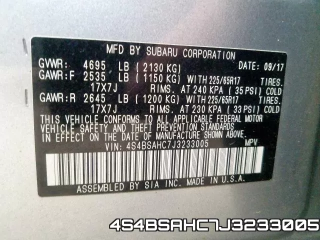 4S4BSAHC7J3233005 фото 2