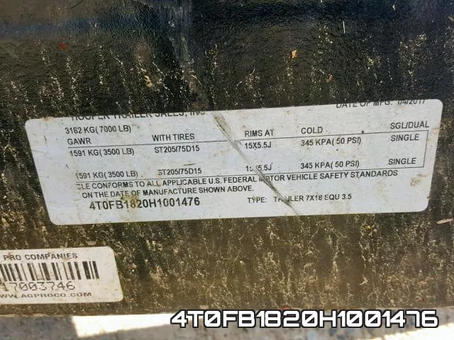 4T0FB1820H1001476 фото 2