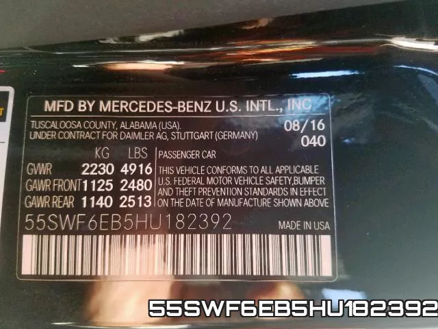 55SWF6EB5HU182392 фото 2