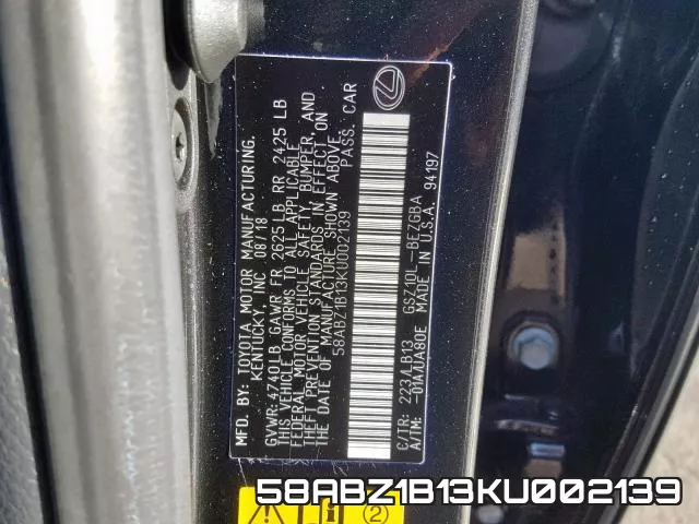 58ABZ1B13KU002139 фото 2