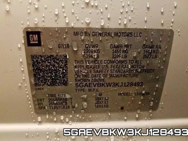 5GAEVBKW3KJ128493 фото 2