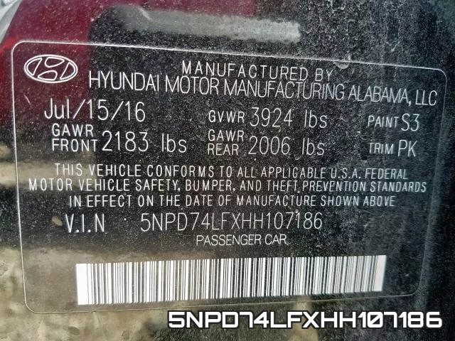 5NPD74LFXHH107186 фото 2